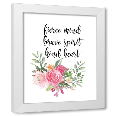 Glammy Girl White Modern Wood Framed Art Print by Moulton, Jo