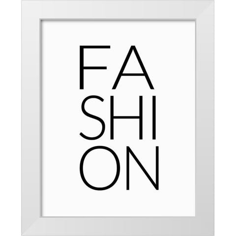 Fashion White Modern Wood Framed Art Print by Moulton, Jo