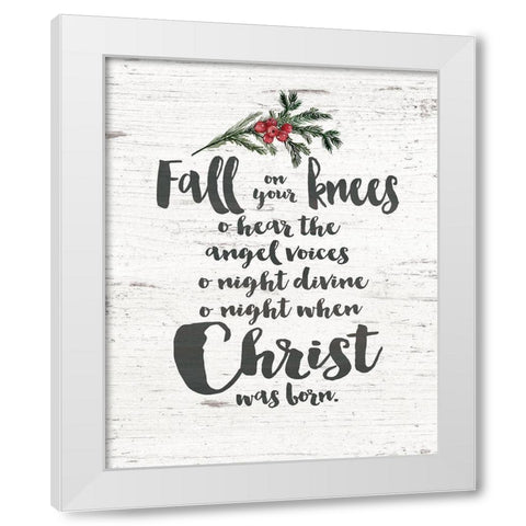 Fall On Your Knees White Modern Wood Framed Art Print by Moulton, Jo