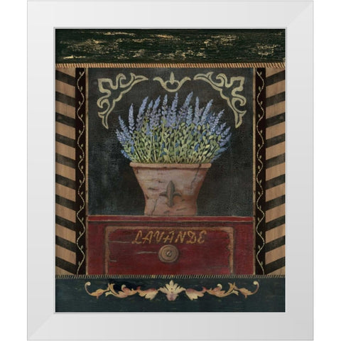 Lavander White Modern Wood Framed Art Print by Moulton, Jo