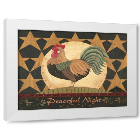 Peaceful Night White Modern Wood Framed Art Print by Moulton, Jo