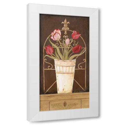 Tulipe Final White Modern Wood Framed Art Print by Moulton, Jo