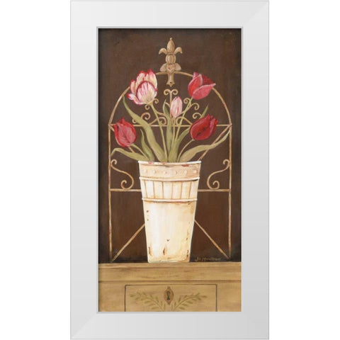 Tulipe Final White Modern Wood Framed Art Print by Moulton, Jo