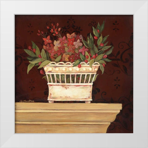 Vintage Gatherings White Modern Wood Framed Art Print by Moulton, Jo