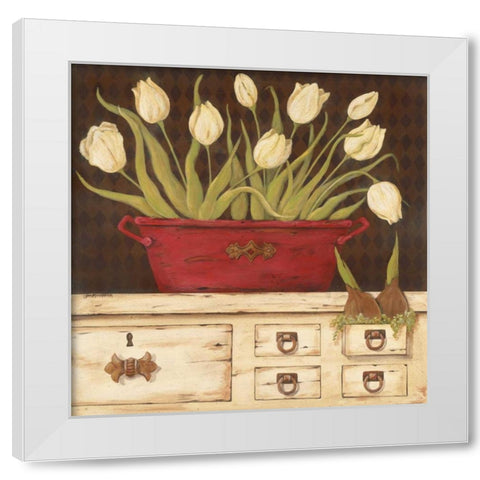 The White Cupboard White Modern Wood Framed Art Print by Moulton, Jo