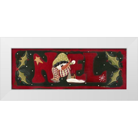 Noel White Modern Wood Framed Art Print by Moulton, Jo