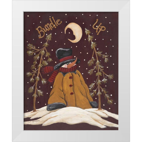 Bundle Up White Modern Wood Framed Art Print by Moulton, Jo