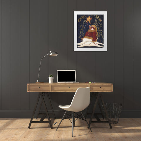 Always Shine White Modern Wood Framed Art Print by Moulton, Jo