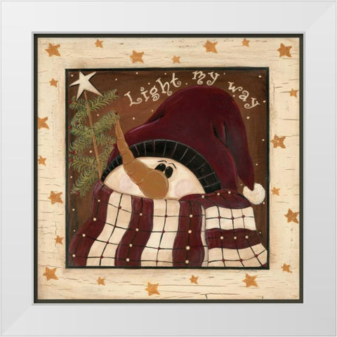 Light My Way White Modern Wood Framed Art Print by Moulton, Jo