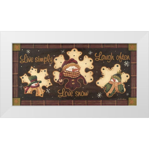 Live Simply-Love Snow White Modern Wood Framed Art Print by Moulton, Jo