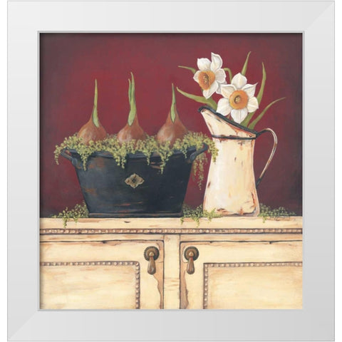 Early Spring White Modern Wood Framed Art Print by Moulton, Jo