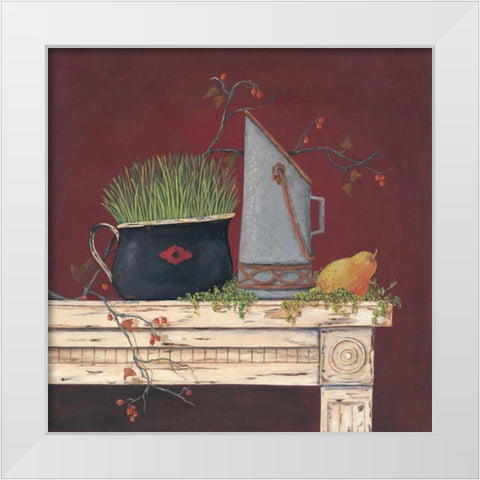 Farm Table White Modern Wood Framed Art Print by Moulton, Jo