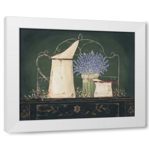 Floral with Lavendar White Modern Wood Framed Art Print by Moulton, Jo