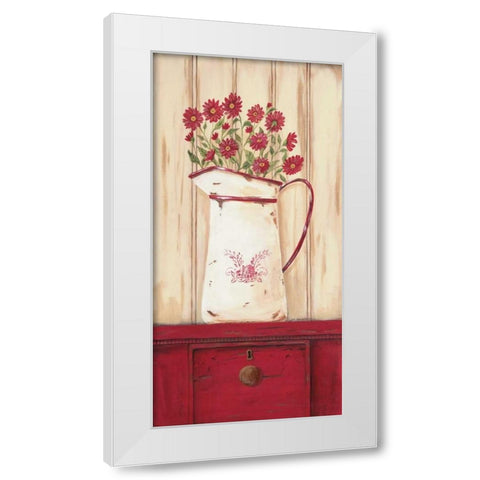Belle Rouge White Modern Wood Framed Art Print by Moulton, Jo