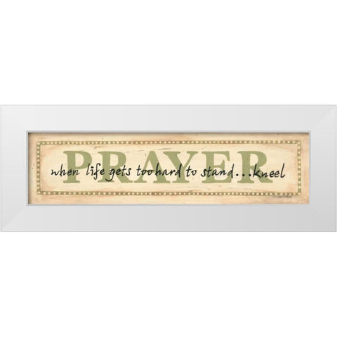 Prayer White Modern Wood Framed Art Print by Moulton, Jo
