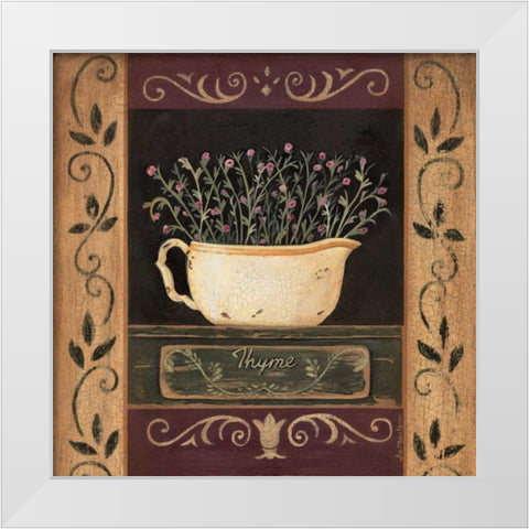 Thyme White Modern Wood Framed Art Print by Moulton, Jo