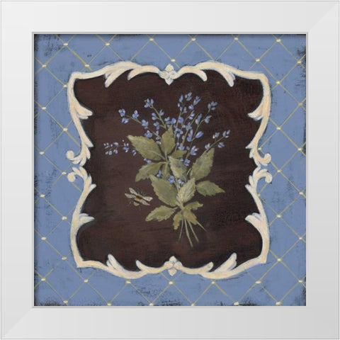 Buzzing Lavendar White Modern Wood Framed Art Print by Moulton, Jo