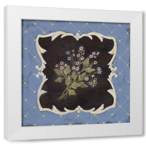Silent Thyme White Modern Wood Framed Art Print by Moulton, Jo