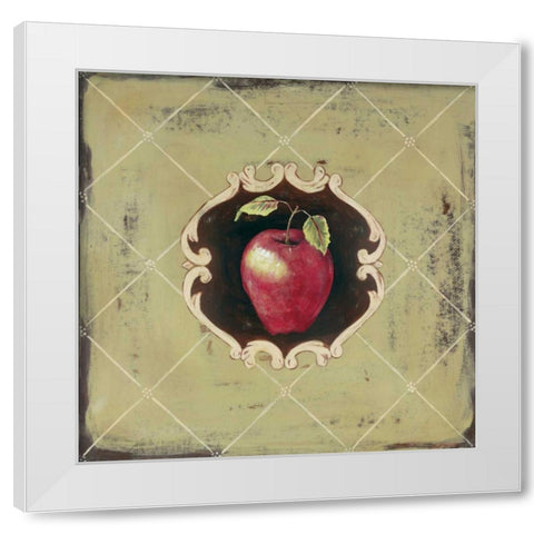Pomme White Modern Wood Framed Art Print by Moulton, Jo