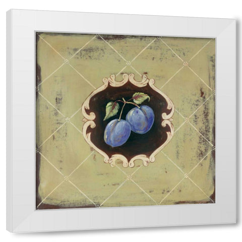Prune White Modern Wood Framed Art Print by Moulton, Jo