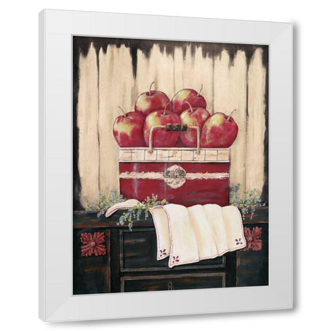 Ruby Red White Modern Wood Framed Art Print by Moulton, Jo