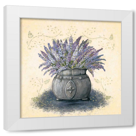 The Color Purple II White Modern Wood Framed Art Print by Moulton, Jo