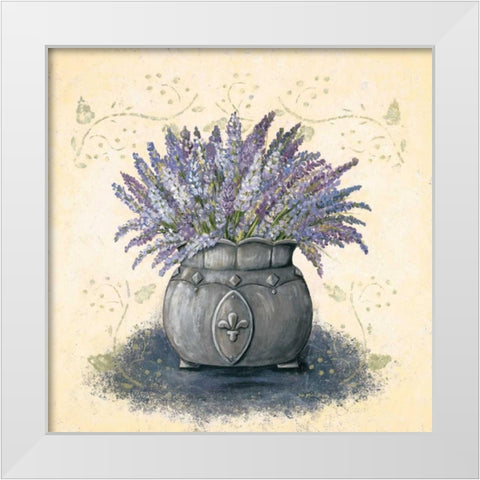 The Color Purple II White Modern Wood Framed Art Print by Moulton, Jo