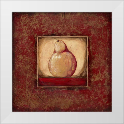 Pear I White Modern Wood Framed Art Print by Moulton, Jo