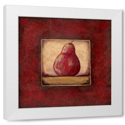 Pear II White Modern Wood Framed Art Print by Moulton, Jo