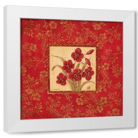 Callas in Red White Modern Wood Framed Art Print by Moulton, Jo