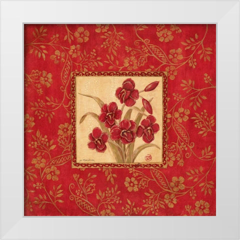 Callas in Red White Modern Wood Framed Art Print by Moulton, Jo