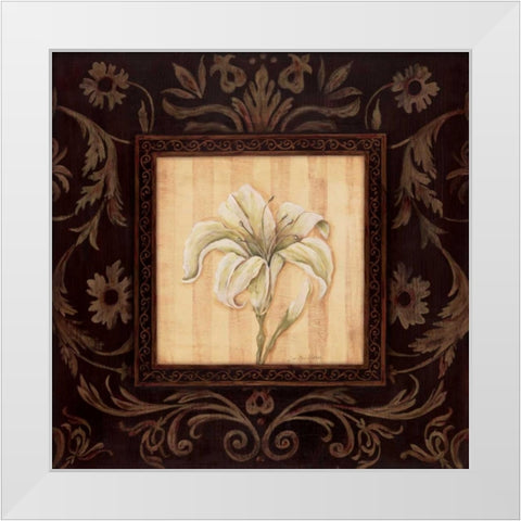 Black Beauty I White Modern Wood Framed Art Print by Moulton, Jo