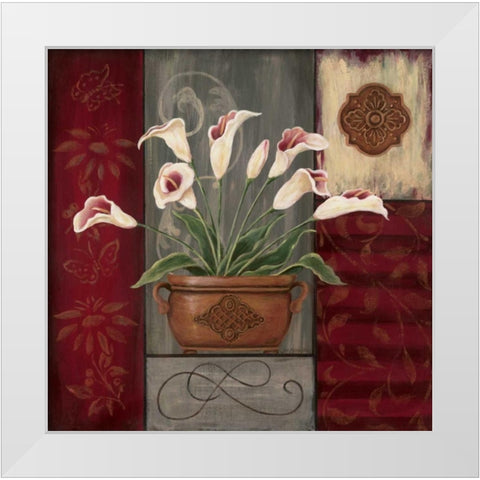 Symphony in White White Modern Wood Framed Art Print by Moulton, Jo