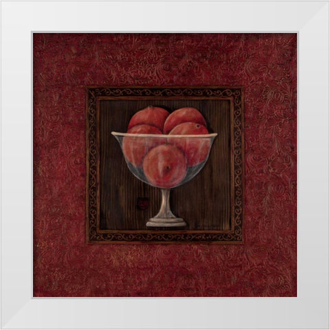 Fruit Compote I White Modern Wood Framed Art Print by Moulton, Jo
