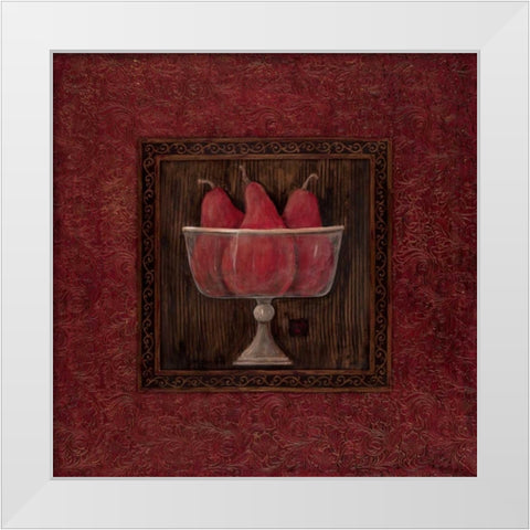 Fruit Compote II White Modern Wood Framed Art Print by Moulton, Jo