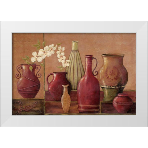 Glazed Spice White Modern Wood Framed Art Print by Moulton, Jo
