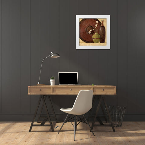 Harvest Harmony II White Modern Wood Framed Art Print by Moulton, Jo