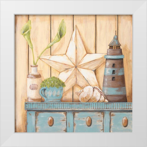 Coastal Cupboard I White Modern Wood Framed Art Print by Moulton, Jo