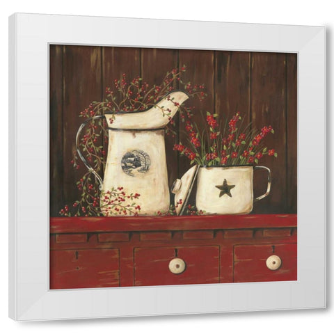 Red Cupboard I White Modern Wood Framed Art Print by Moulton, Jo