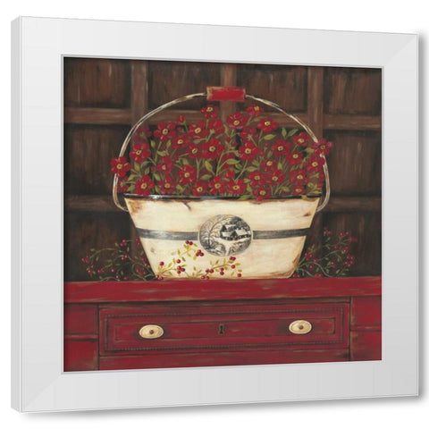Red Cupboard II White Modern Wood Framed Art Print by Moulton, Jo