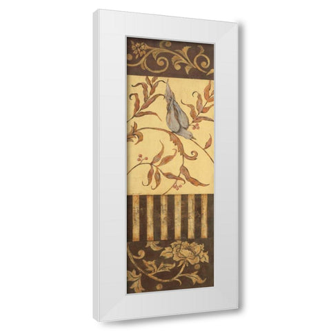 Song Bird I White Modern Wood Framed Art Print by Moulton, Jo