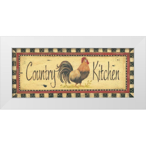 Country Kitchen White Modern Wood Framed Art Print by Moulton, Jo