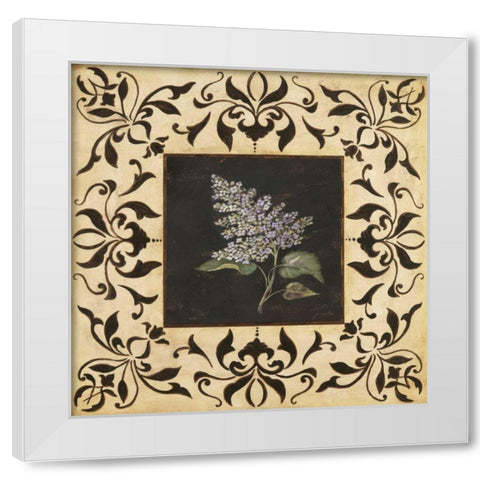 Lilac White Modern Wood Framed Art Print by Moulton, Jo