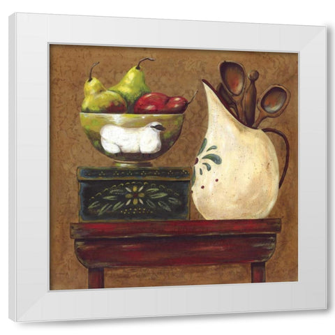 Keeping Tradition White Modern Wood Framed Art Print by Moulton, Jo