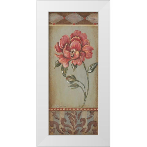 Aqua Romance II White Modern Wood Framed Art Print by Moulton, Jo