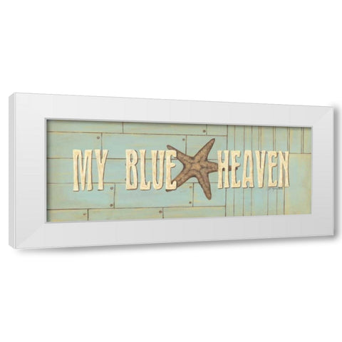 My Blue Heaven White Modern Wood Framed Art Print by Moulton, Jo