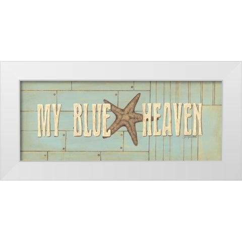 My Blue Heaven White Modern Wood Framed Art Print by Moulton, Jo