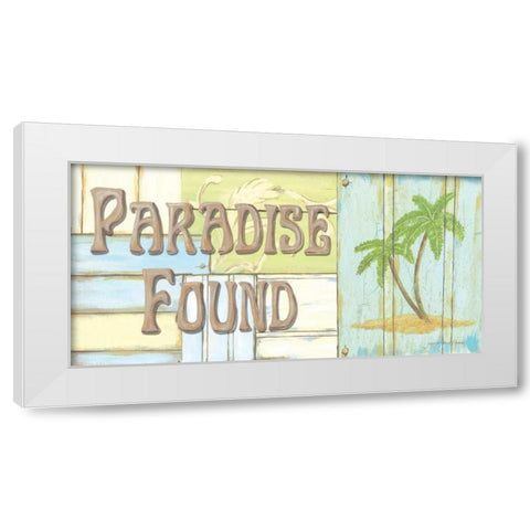 Paradise Found White Modern Wood Framed Art Print by Moulton, Jo