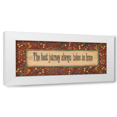 The Best Journey White Modern Wood Framed Art Print by Moulton, Jo