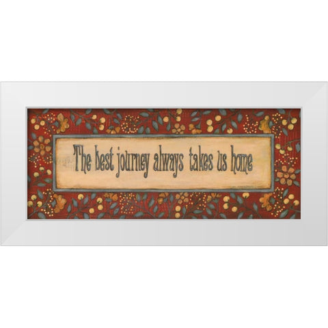 The Best Journey White Modern Wood Framed Art Print by Moulton, Jo